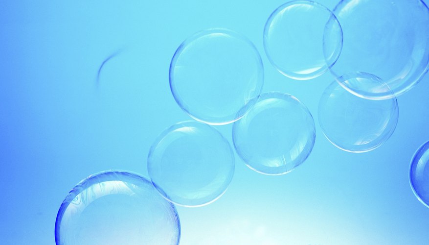Glue-based bubbles last longer in their flight. Glue-based bubbles last longer in their flight.