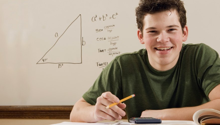 Image of a student performing a math calculation. Image of a student performing a math calculation.
