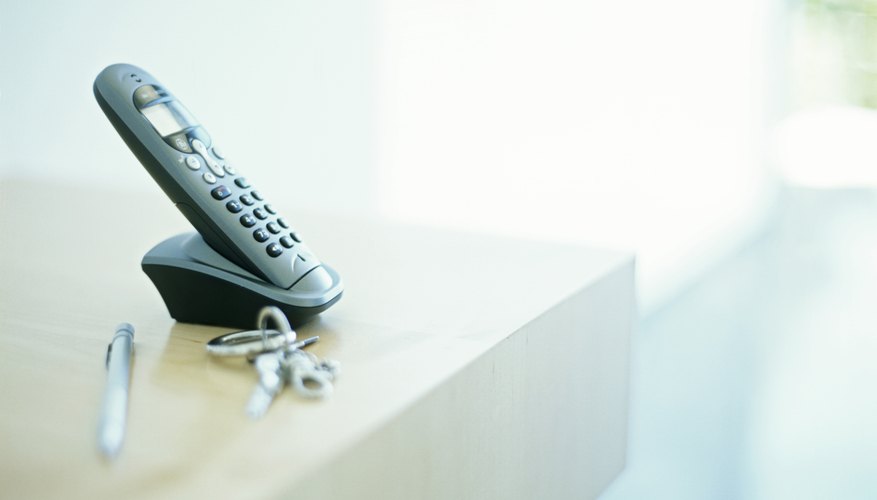 Telephone on counter Telephone on counter