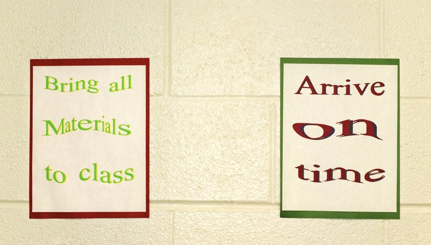 Classroom rules will likely be posted where all students can see them. Classroom rules will likely be posted where all students can see them.