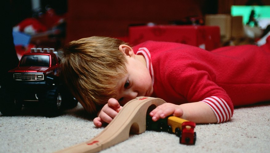 Child playing with bridge Child playing with bridge