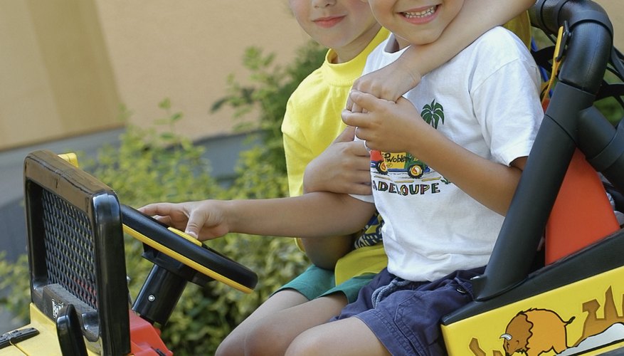 Kids can have tons of fun with a battery-powered car, but supervise carefully. Kids can have tons of fun with a battery-powered car, but supervise carefully.