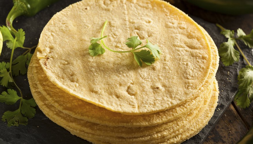 stack of homemade corn tortillas