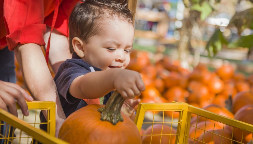 Child with pumpkin Child with pumpkin