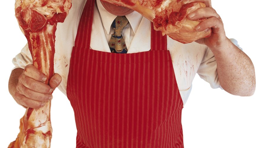 Create a butcher's uniform, including the hat with origami. Create a butcher's uniform, including the hat with origami.