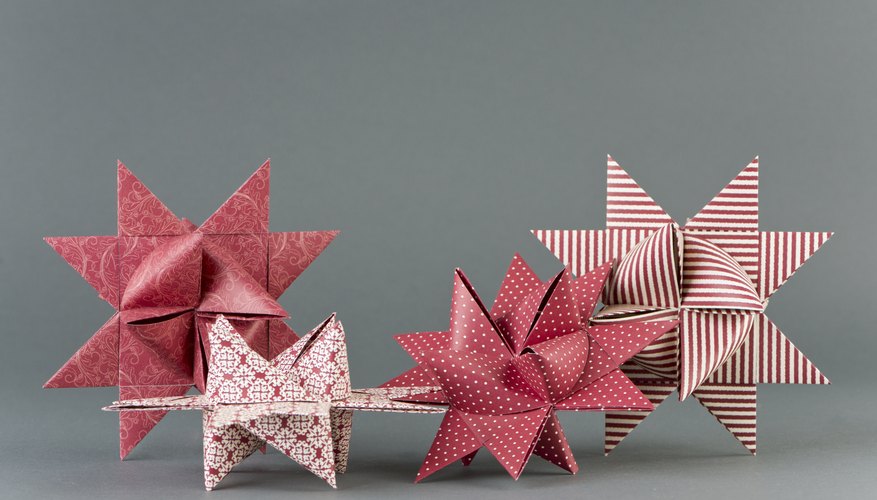 Make Moravian stars from wrapping paper for a festive feel. Make Moravian stars from wrapping paper for a festive feel.