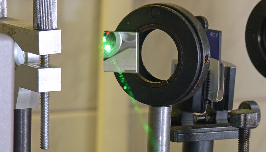 A green laser. A green laser.