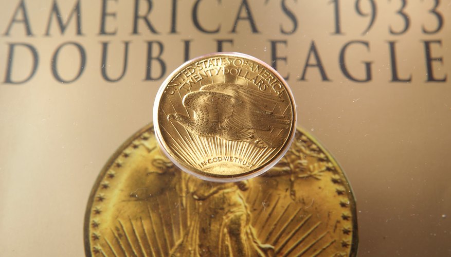 Photo Credit: Peter Macdiarmid/Getty Images News/Getty Images A 1933 Double Eagle coin on display