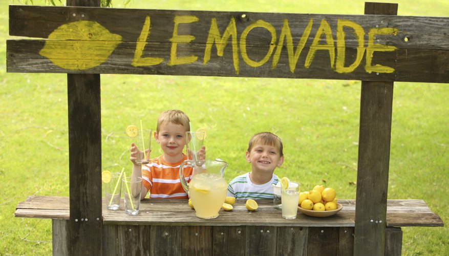 Turning lemons into lemonade is a first business for many kids. Turning lemons into lemonade is a first business for many kids.