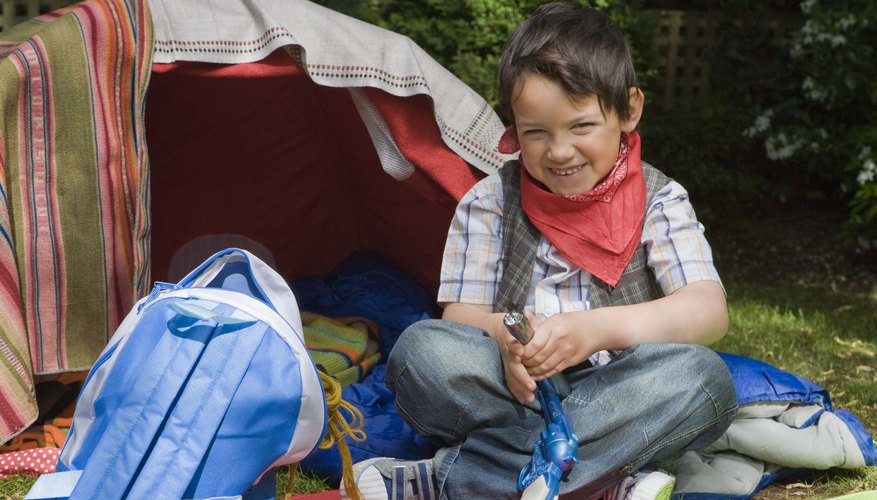 Camp with your little one in your backyard. Camp with your little one in your backyard.