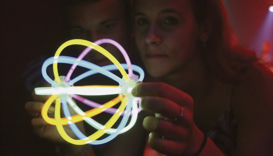 Neon glow sticks make a teen party different and exciting. Neon glow sticks make a teen party different and exciting.