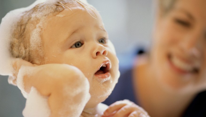 A bathing baby needs your full attention. A bathing baby needs your full attention.