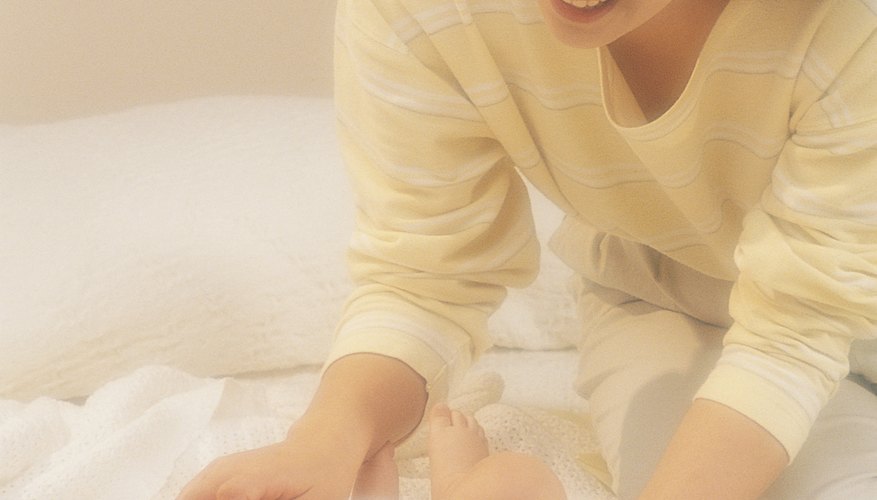 Changing an infant's diaper offers another opportunity for social interaction. Changing an infant's diaper offers another opportunity for social interaction.