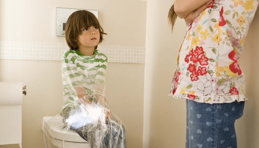 Encourage your child to use Saran Wrap in more productive ways. Encourage your child to use Saran Wrap in more productive ways.