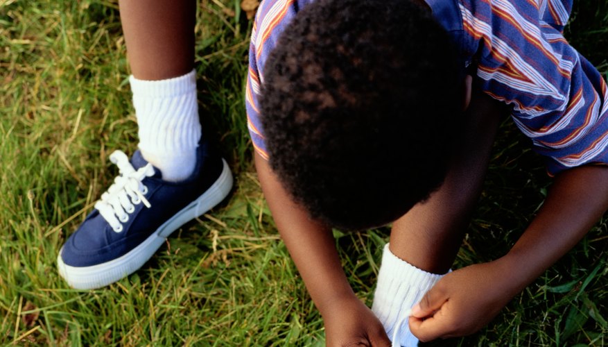 Learning to tie shoes boosts self-esteem. Learning to tie shoes boosts self-esteem.