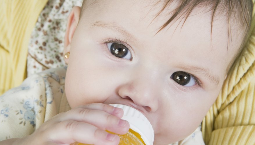 Baby drinking juice Baby drinking juice