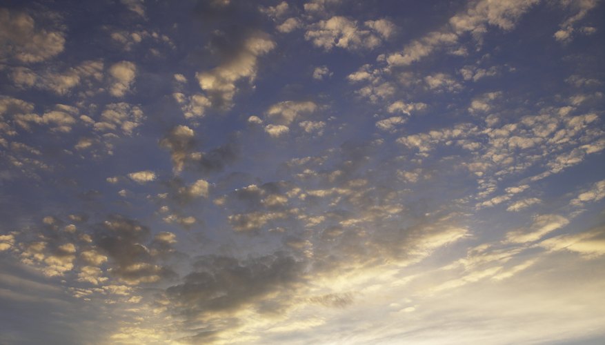 Clouds are formed through the condensing of water vapor Clouds are formed through the condensing of water vapor
