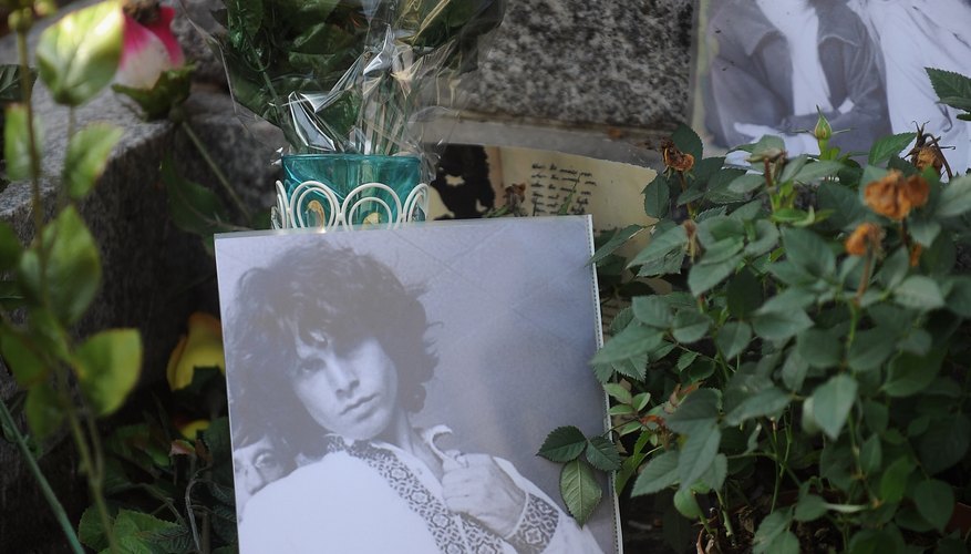 Photo Credit: Antoine Antoniol/Getty Images News/Getty Images A photograph of The Doors lead singer, Jim Morrison, on an alter.