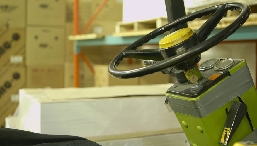 Forklift controls. Forklift controls.