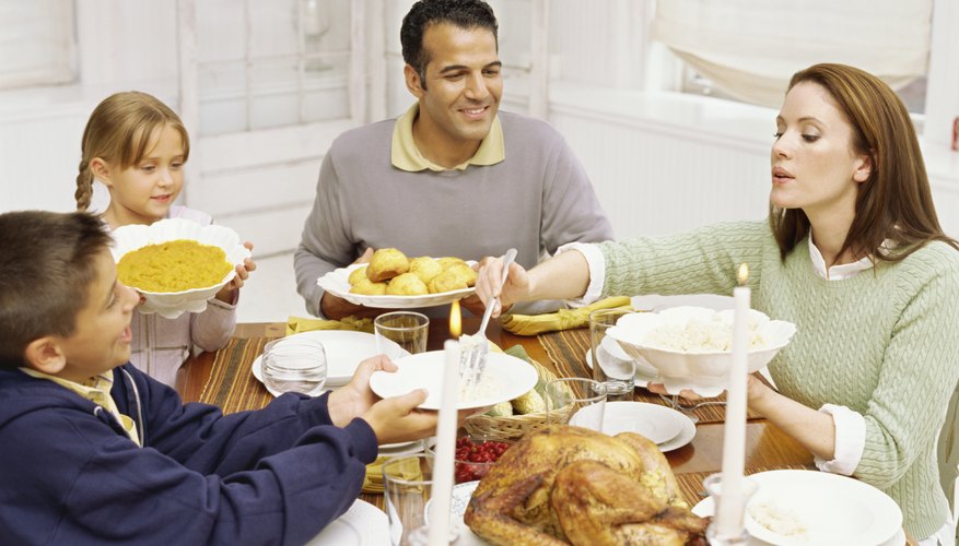 Having dinner together creates a closer family bond. Having dinner together creates a closer family bond.