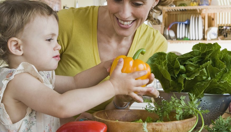 Brightly coloured vegetables contain essential vitamins and minerals. Brightly coloured vegetables contain essential vitamins and minerals.