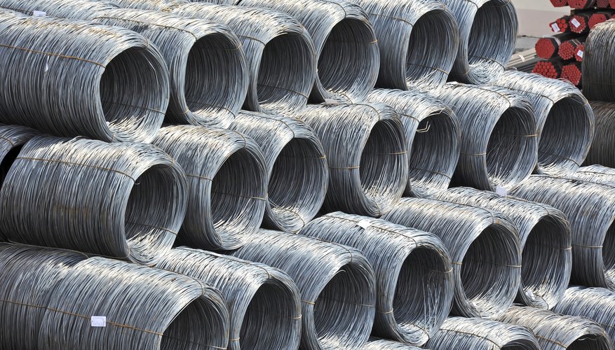 A stack of steel wires. A stack of steel wires.