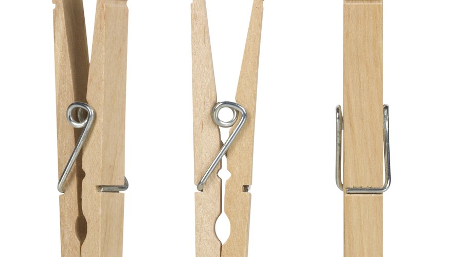 Photo Credit: kevin mayer/iStock/Getty Images Old fashioned clothespins.