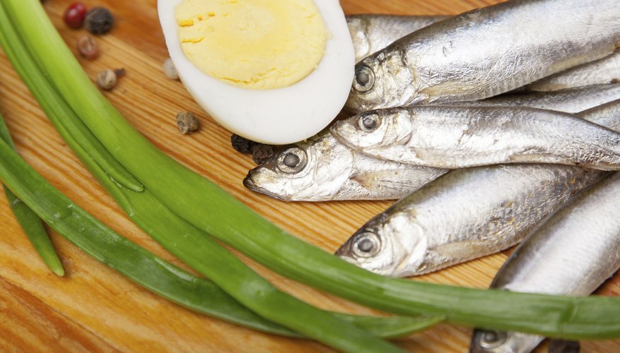 Sardines, egg and green onion Sardines, egg and green onion
