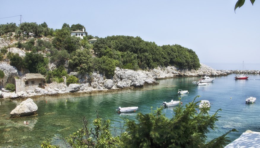 A view from island where Mamma Mia takes place. A view from island where Mamma Mia takes place.