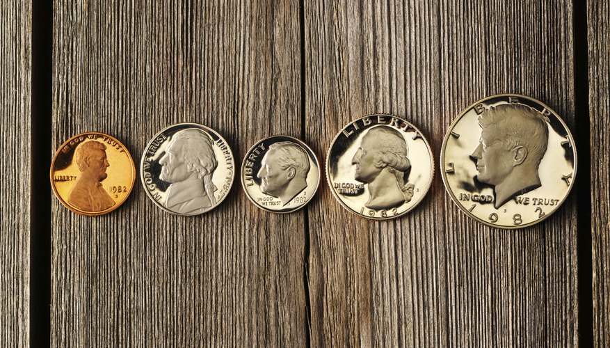 Five United States uncirculated coins Five United States uncirculated coins
