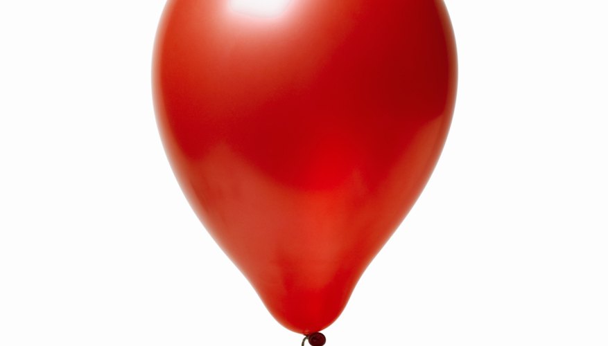 The balloon helps keep the gas in one place instead of dispersing in the air. The balloon helps keep the gas in one place instead of dispersing in the air.