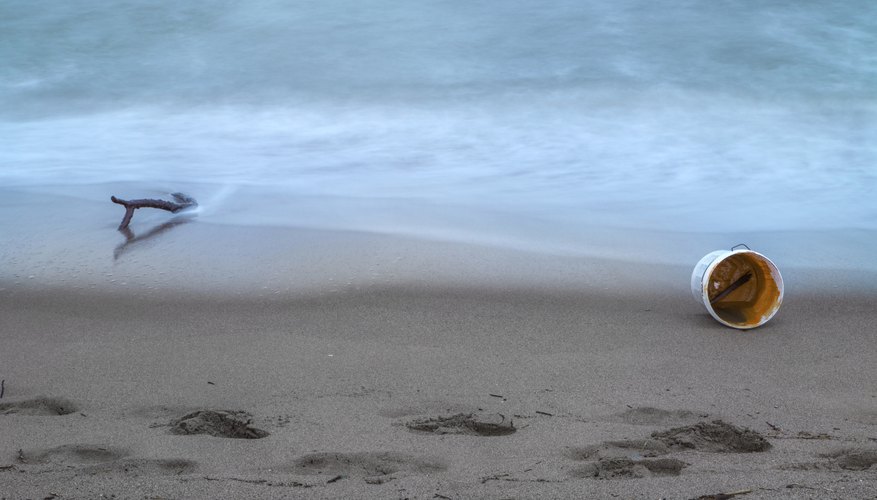 Waste dumped at sea continues to cause pollution when it washes onto land. Waste dumped at sea continues to cause pollution when it washes onto land.