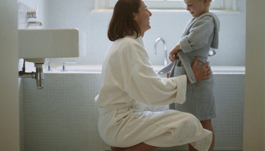 Make bath time a special spa treat for mom and daughter. Make bath time a special spa treat for mom and daughter.
