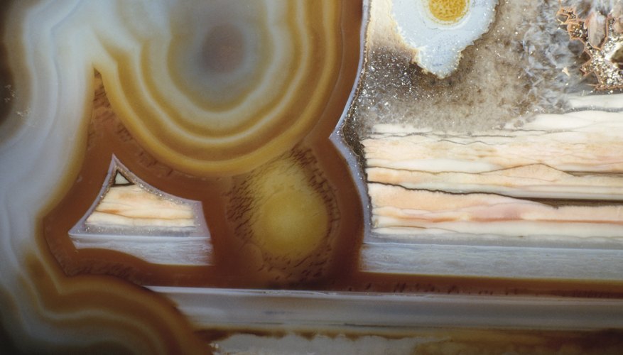 The banding on an agate is reminiscent of pictures of the planet Jupiter.. The banding on an agate is reminiscent of pictures of the planet Jupiter..