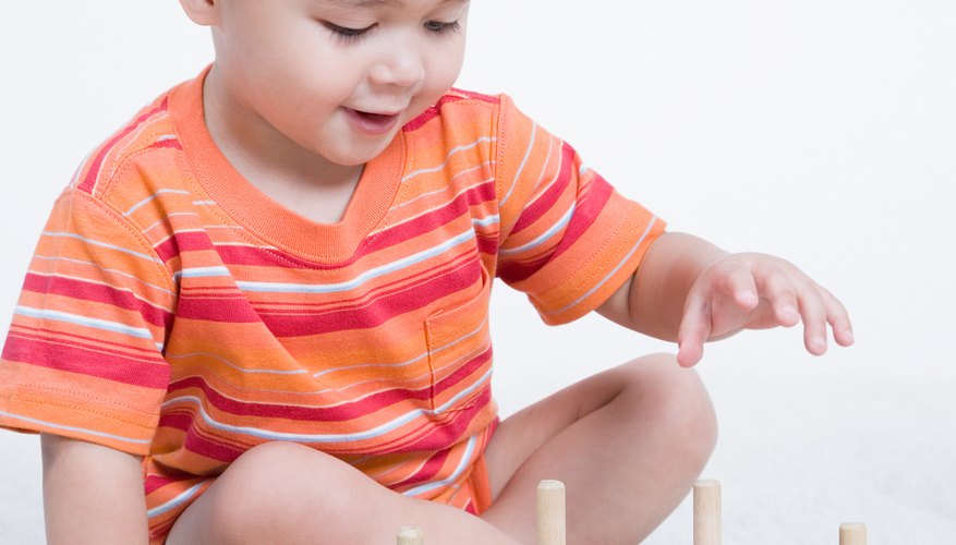 Toddlers learn to match and sort alike objects. Toddlers learn to match and sort alike objects.