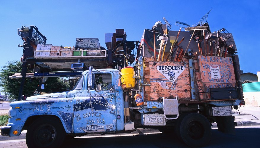 Pick up truck full with a load. Pick up truck full with a load.