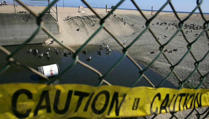 Water drain with high levels of bacteria near Santa Monica, CA. Water drain with high levels of bacteria near Santa Monica, CA.