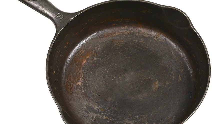 Cast iron is used to make pans and skillets. Cast iron is used to make pans and skillets.
