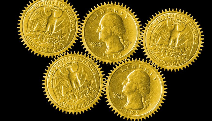 Gold quarters. Gold quarters.
