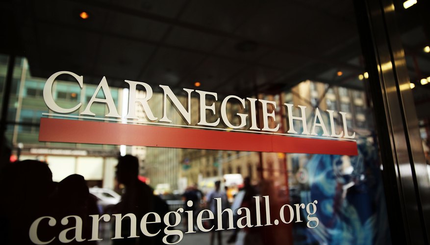 Photo Credit: Spencer Platt/Getty Images News/Getty Images A window of Carnegie Hall.