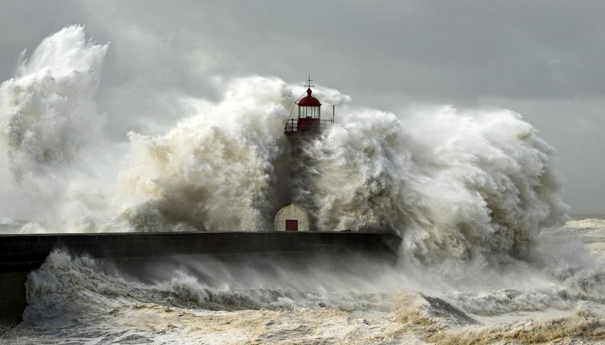 Tsunamis may cause extreme destruction. Tsunamis may cause extreme destruction.