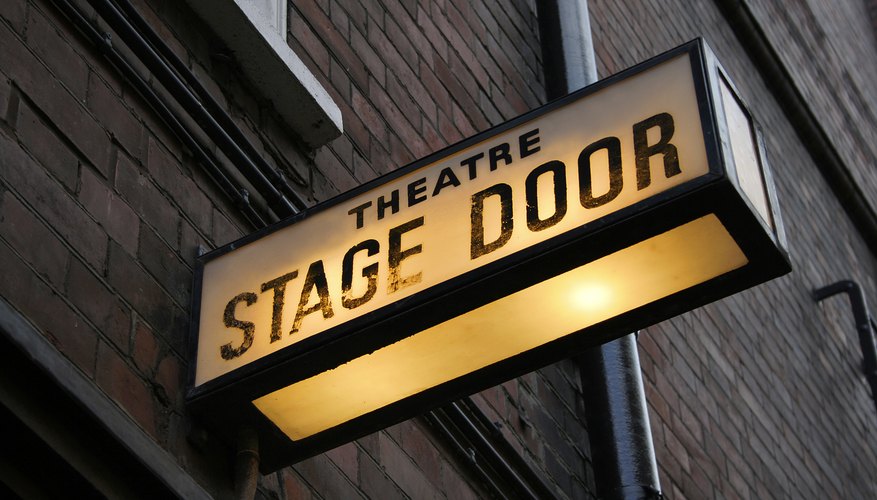 The stage door entrance to a theater. The stage door entrance to a theater.