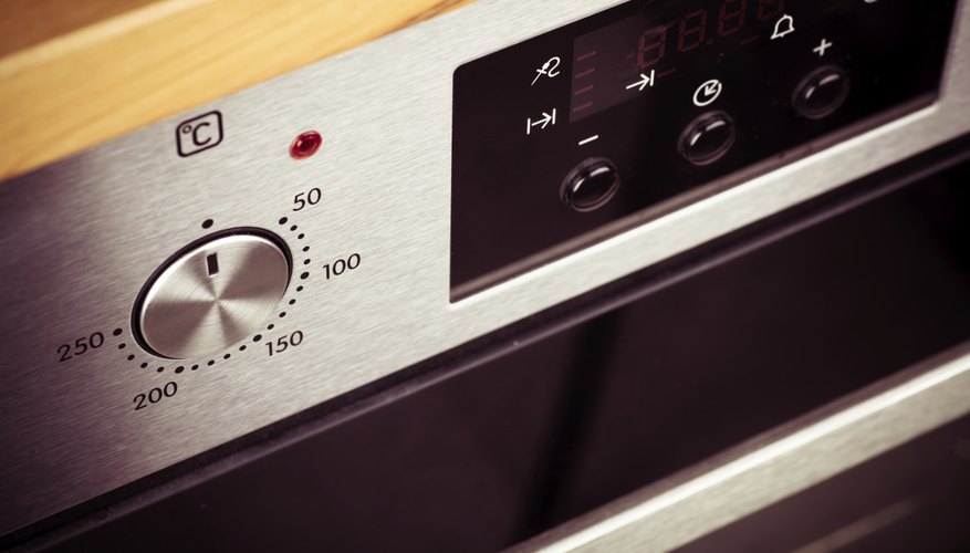 Preheating an oven. Preheating an oven.