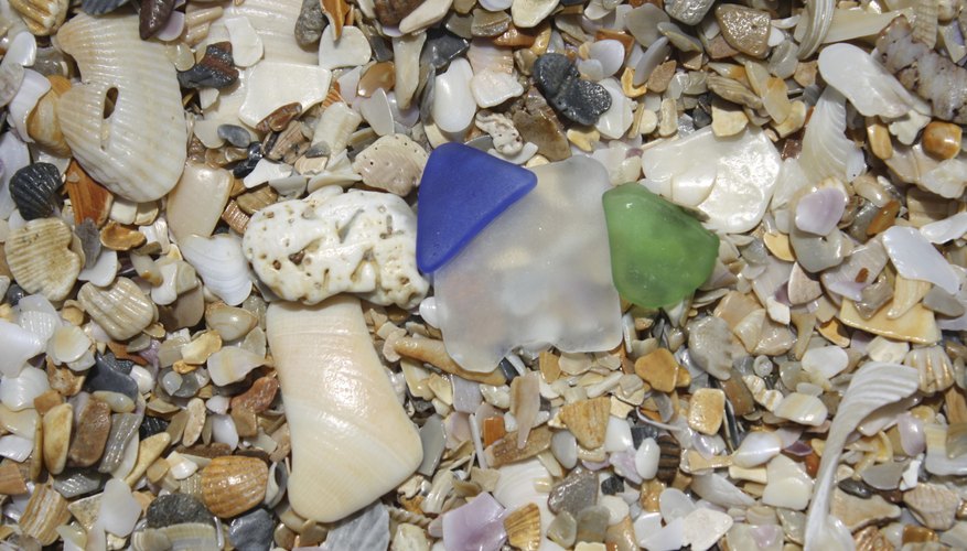 Sea glass is found along the water's edge. Sea glass is found along the water's edge.