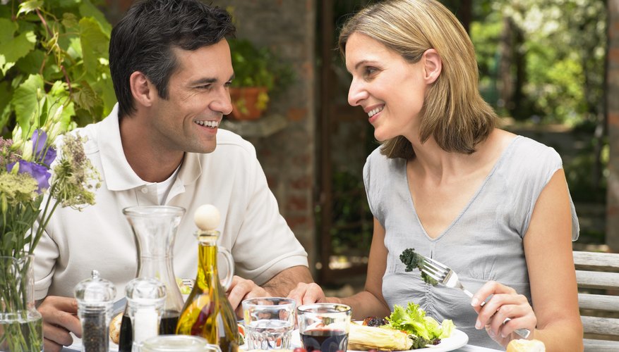 Dates give you a chance to chat without the kids interrupting. Dates give you a chance to chat without the kids interrupting.