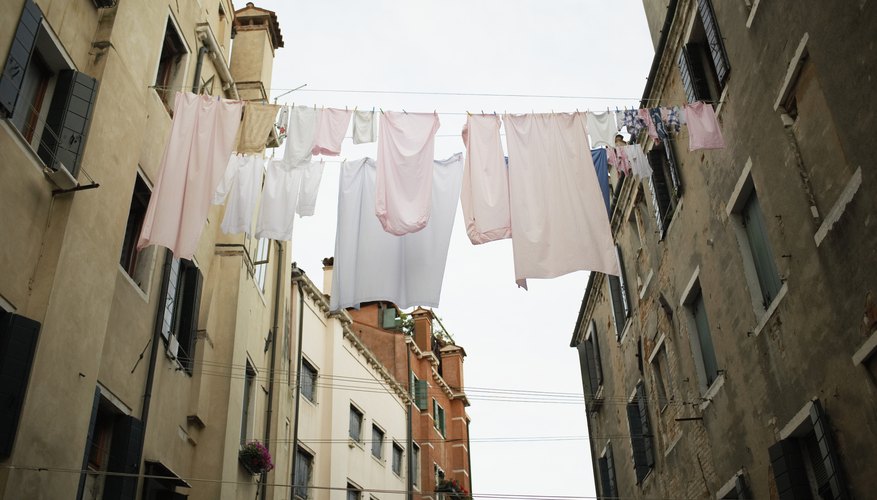 Hang your clothes out to dry. Hang your clothes out to dry.