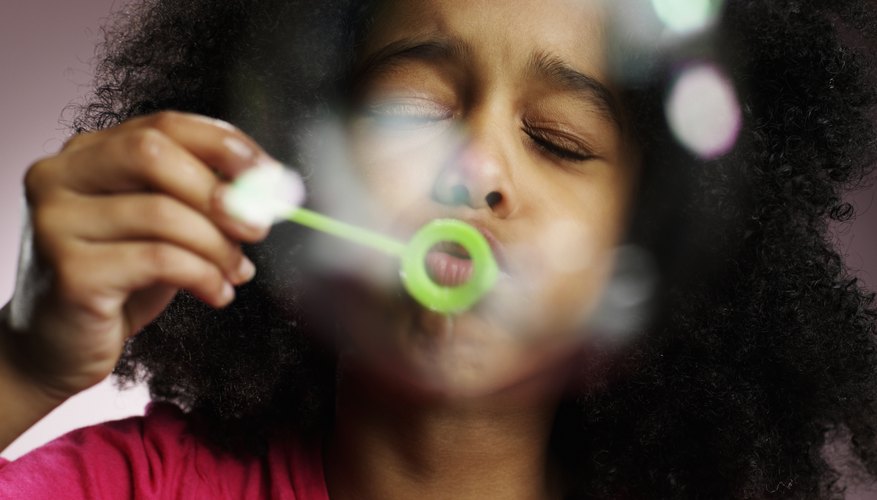 Blowing bubbles develops your child's speech musculature. Blowing bubbles develops your child's speech musculature.