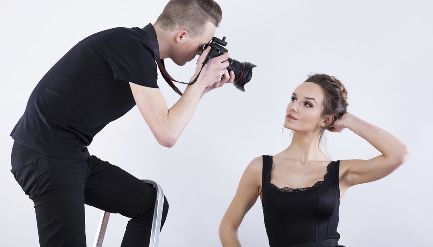A movie star during a photo shoot. A movie star during a photo shoot.