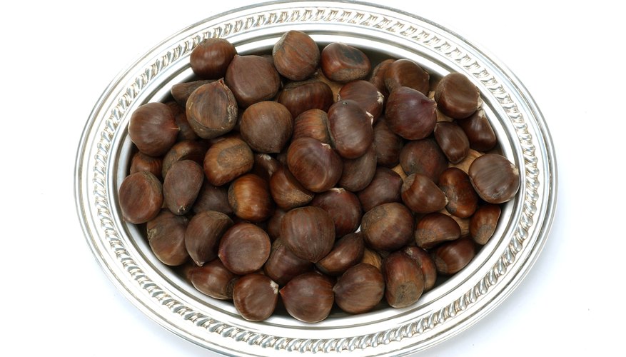 Chestnuts on plate Chestnuts on plate