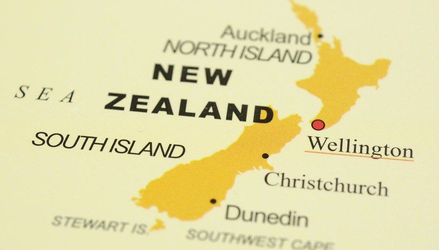 Map of New Zealand Map of New Zealand